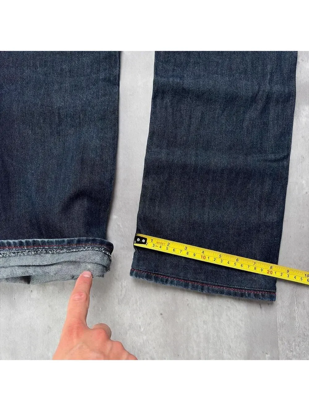 Y2K Dark Wash True Religion Grunge Gothiv Straight Denim Jeans